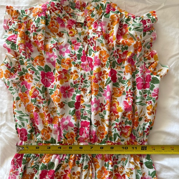 Pinch White Floral Ruffle Maxi Dress Size M | Garden | Cottagecore | Vacation - Picture 10 of 13